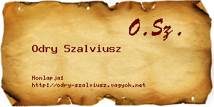 Odry Szalviusz névjegykártya